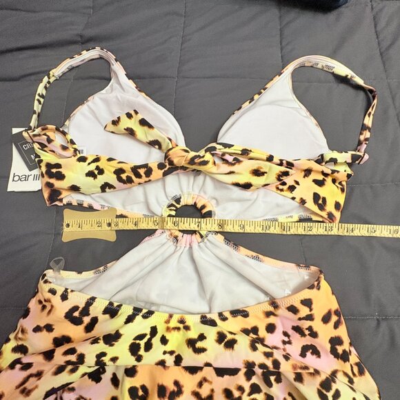 Bar III Summer Heat Animal-Print O-Ring Monokini Swimsuit - Size: Medium - NWT - Picture 13 of 14